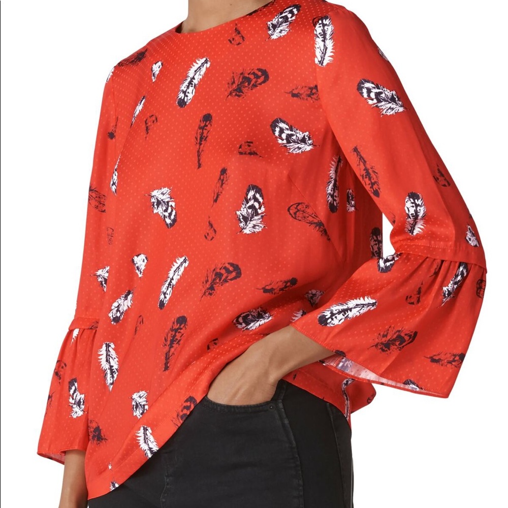 Whistles Feather Print Millie Top